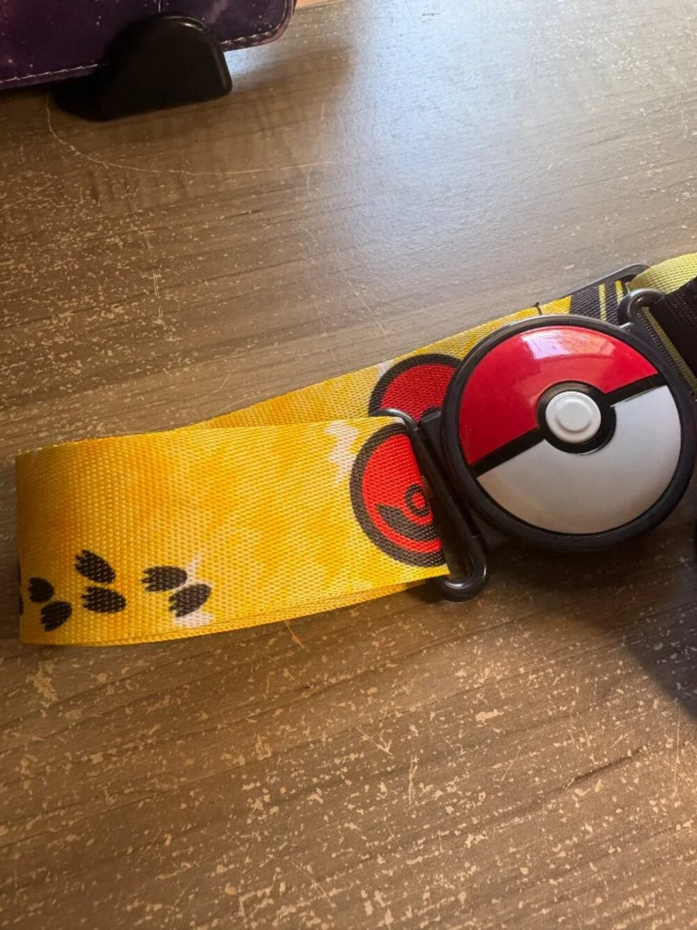 Pokemon Belt Pikachu Pokeball Waistband Adjustable Kids Adult Yellow Black